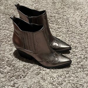 Metallic Ankle Boots